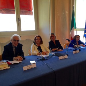 Lavinia Savini con Hélène Dupin al Seminario Franco Italiano su L'ART DANS TOUS SES ETATS – Università di Bologna